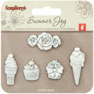 Ozdoby polimerowe Scrap Berry's Summer Joy Dessert, 5szt